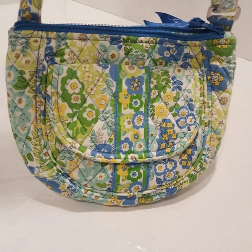 Vera Bradley‎ English Garden Flap Shoulder Bag Blue
